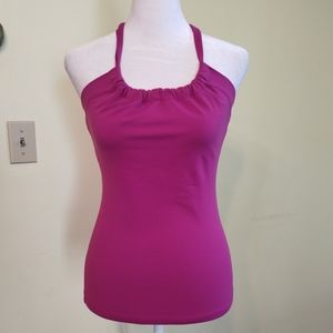 PrAna Women's Magenta Athletic Tank Top w/ Built In Padded Bra Size S